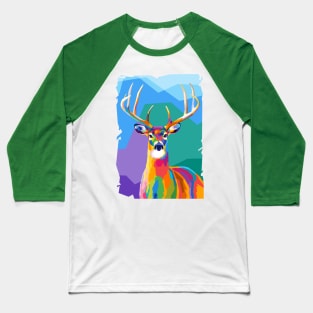 Deer Wpap Art Baseball T-Shirt